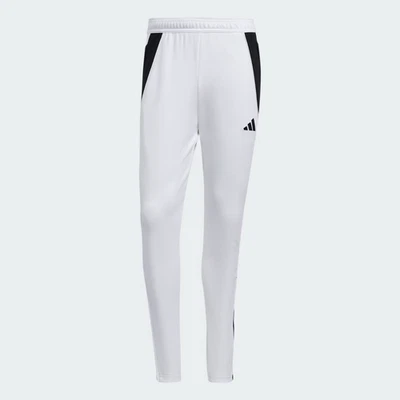 TALLA PEQUEÑA - Adidas PARA HOMBRES Tiro 24 Blanco/Negro Pantalones de Entrenamiento Cremallera AEROREADY IV7268 Foto 1 de 4
