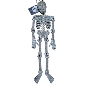 Skelett Blinged Schmuck Dekor Halloween Eleganter Stil Schwarz All Hallows Eve 23"L - Bild 1 von 2