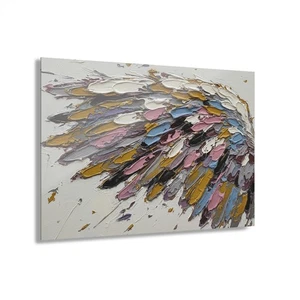 Colorful Acrylic Wall Art - Abstract Wing Design, Home Decor, Art Print, - Picture 1 of 11