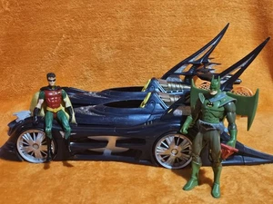 2003 DC Batman 20" Batmobile w/ Detachable Motorcycle & Batman & Robin Figures!! - Picture 1 of 23