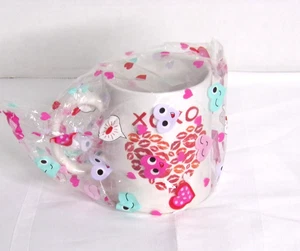 Happy Valentines Day Keramik Kaffee Tee Becher X's And O's Kisses Liebe Geschenk - Bild 1 von 3