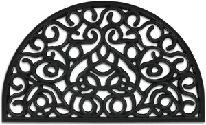 Tappeto Di Gomma Semicircolare, 45X75 Cm, Antiscivolo, Zerbino Ingresso, Portone - Foto 1 di 12