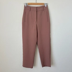 Wilfred Aritzia Pants Womens 4 Brown Crepe High Rise Career Trouser - Picture 1 of 9
