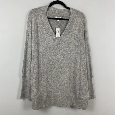 Suéter Suéter Maurices Acogedor Cuello en V Talla 2X Gris Jaspeado Foto 1 de 4