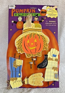 Kit de decoración de espantapájaros Create-A-Pumpkin de madera vintage 1998 Halloween NUEVO - Imagen 1 de 11