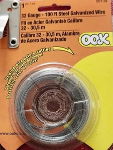 NUOVO OOK 50139 32 GA 100' Filo Acciaio Zincato *SPEDIZIONE GRATUITA* - Foto 1 di 4