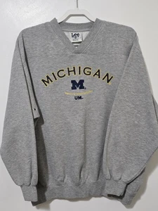 Vintage 1990s Lee Sports University Of Michigan Crewneck Sweatshirt Men's Sz L - Picture 1 of 10