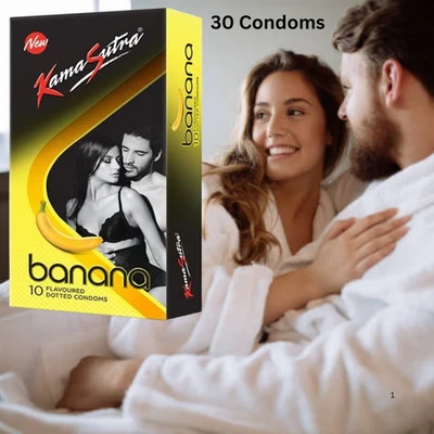 Condones Kamasutra Banana Punteados Hombre con Alta Calidad y Protegidos - 30 Unidades Foto 1 de 4