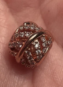 Pandora Light As A Feather 14k Rose Gold-plated Charm 781186CZ Retired - Picture 1 of 7
