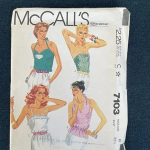 Vintage McCalls 7103 NEU Schößchen Rückenfrei Neckholder & Cami Neckholder Größe 10 - Bild 1 von 8