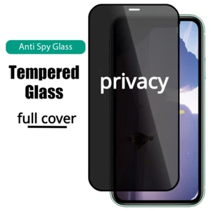 Black Screen Protector For iPhone 14 SE XR XS 7 8 11 12 Pro 13 Pro Max Anti Spy - Picture 1 of 21