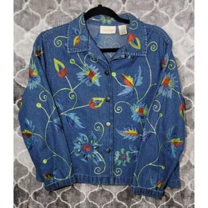 Vintage Studio Works bestickte Jeansjacke Damen Gr. S Retro Cowboy Core - Bild 1 von 5