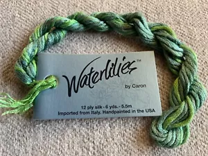 WATERLILIES by Caron ~ CARIBBEAN 089 Silk Thread Embroidery Needlepoint X Stitch - Picture 1 of 3