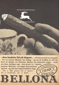 1962 Bellona Cigars: Den Bedste Tid Pa Dagen Dutch Vintage Print Ad - Picture 1 of 1