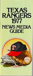 1977 Texas Rangers Baseball News Media Guide - Imagen 1 de 2