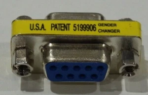 9 Pin DB9 Female to 9 Pin DB9 Female Gender Changer Adapter RS232 Serial NEW - Afbeelding 1 van 4