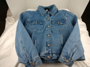 Bill Blass Blue Denim Jean Jacket Petite-Large 100% Cotton - Picture 1 of 8