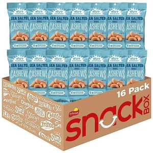 2.25 Ounce (Pack of 16), Nut Harvest Sea Salted Whole Cashews, new - Picture 1 of 6