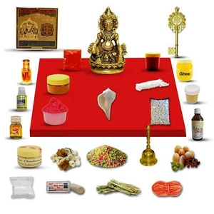 Lord Kuber Puja Kit / Kuber Poojan Samagri For Pooja Hindu Religion Festival - Picture 1 of 1