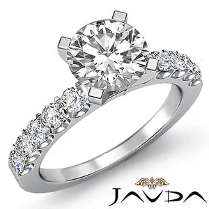 Runder Diamant U gemeinsame Krappe Verlobungsring GIA F VS1 14k Weißgold 2,25 ctw - Bild 1 von 12