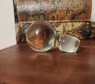 Vintage Glass Decanter Stopper Large And Heavy Clear Sphere - Stopper Only