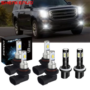 6000K LED Headlights + Fog Lights For GMC Sierra Yukon XL 1500 2500 1999-2006 - Picture 1 of 11