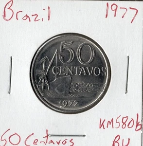 Coin Brazil 50 Centavos 1977 KM580b - Picture 1 of 2