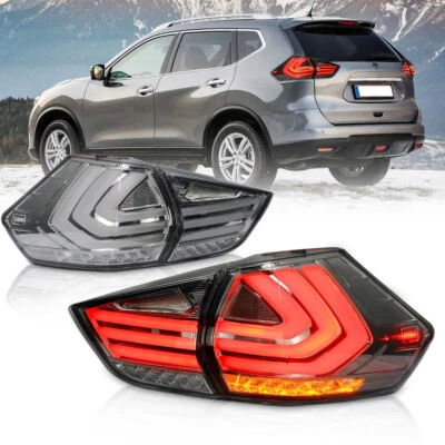 VLAND Smoked LED Taillights for Nissan Rogue 2014-2019 Rear Lamps Assembly Pair - Image 1 of 4