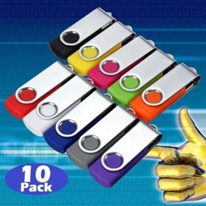10 pièces Lecteur flash USB (64Go-16Mo) Disque U Conception rotative Cle de gros - Photo 1/6