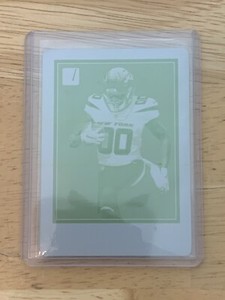 DENZEL MIMS ROOKIE ELITE SERIES YELLOW PLATE 1/1 2020 PANINI PLATES & PATCHES