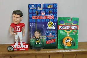 Brett Favre/Packer Set (High School bobble hd, Headliner and Pkt. Pro Helmet) - Picture 1 of 4
