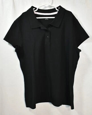 Old Navy Uniform Polo Shirt Top Black Size XXL  (18) Girl's New - Image 1 of 4