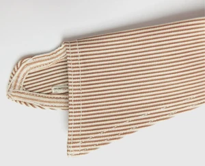 Vintage striped shirt collar size 14 BROWN Van Heusen style 11 UNUSED seconds - Picture 1 of 3