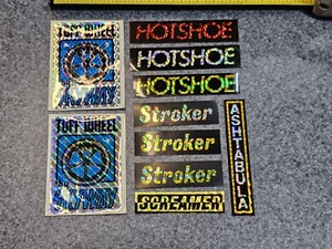 Old School BMX Prism stickers 70s 80s SKYWAY ASHTABULA HOTSHOE STROKER SCREAMER - Picture 1 of 8