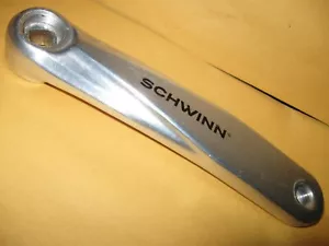 Preowned SCHWINN CRANK ARM 170mm 4N bicycle bike silvertone USED Pro Wheel - Picture 1 of 9