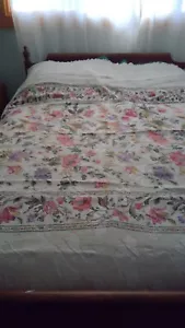 cottage core vintage dbl side coverlet/throw meghayala - Picture 1 of 7