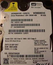 WD800BEVS-22RST0 DCM:HBCTJHNB 80gb Sata Laptop Drive
