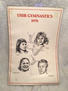 1976 USSR Gymnastics Program With Olga Korbut & Nelli Kim Great Photos 16 Pages