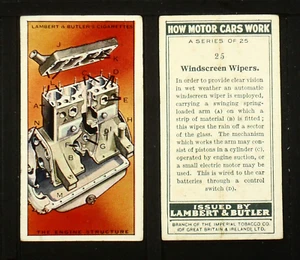 HOW MOTOR CARS WORK LAMBERT BUTLER CIGARETTE 1931 COMPLETE SET 25 GOOD CONDITION - Picture 1 of 4