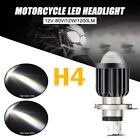 Plug And Play H4 Moto Led Headlight Bulbs 6000K White Light Hilo Beam Lamp