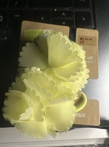 Gymboree 2 grünliche oder gelbliche Haare Pferdeschwanz Halter Neu mit Etikett Sommer - Bild 1 von 3