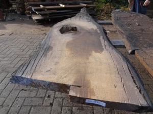 Mooreiche ca.2000 Jahre,Altholz,Bohle,Baumstamm,massiv,Tischplatte,ca.140x57x5cm - Bild 1 von 2