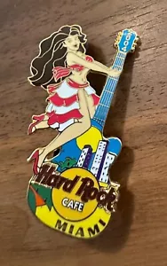SPILLA CHITARRA HARD ROCK CAFE MIAMI 2004 HISPANIC HERITAGE SEXY SALSA RAGAZZA LE 300 - Foto 1 di 2