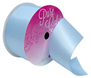 Morex Ribbon Double-Faced Satin 1.5"X5yd-Blue Topaz - Picture 1 of 1