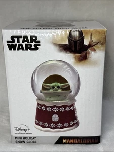 Star Wars Mini Holiday Snow Globe Grogu Baby Yoda From The Mandolorian - Picture 1 of 9