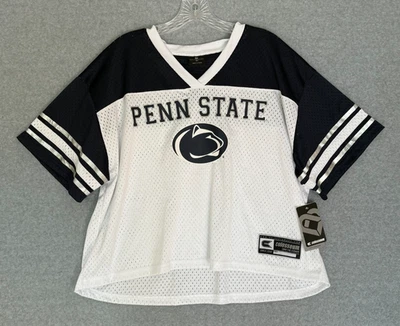 NEW! Penn State Nittany Lions Cropped Mesh Jersey Womens XL Short Sleeve Shirt - Image 1 of 4