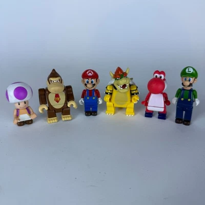 6 KNEX Nintendo Mini Figures Mario, Diddy Kong, Yoshi ,Luigi... K’NEX - Image 1 of 4