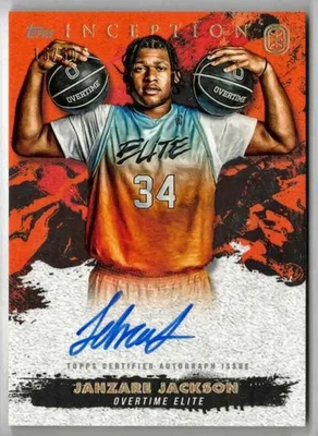 JAHZARE JACKSON 2021-22 Topps Inception OTE Overtime Elite ORANGE AUTO /50 SP! - Image 1 of 2