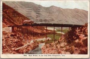 1910 COLORADO Train Postcard "High Bride on the Loop near Georgetown" #9265 - Picture 1 of 2