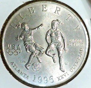 1995-S Atlanta Olympic Soccer Commemorative Half Dollar BU - Picture 1 of 2